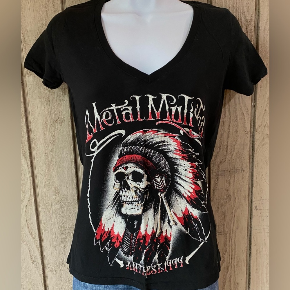 Metal Mulisha Skull w/Headdress Tee